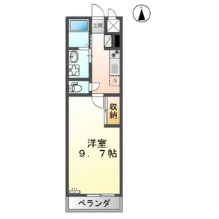 サンウイング【206号室】の間取り