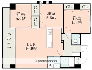 大津331BLD【10階】の間取り