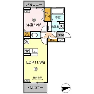 ピースフル【3階】の間取り