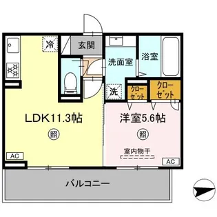 ピースフル【2階】の間取り