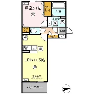 ピースフル【1階】の間取り