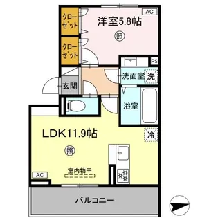 ピースフル【2階】の間取り