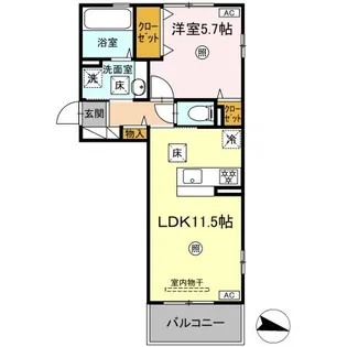 MAISON BONHEUR(メゾン ボヌール)【1階】の間取り