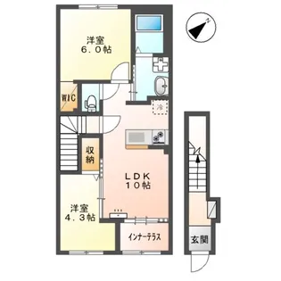 LE.LIEN広崎【202号室】の間取り
