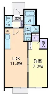 FLEUR 大津 (フルール オオヅ) I【1階】の間取り