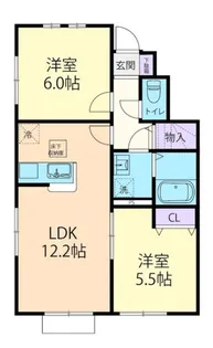 PIACERE (ピアチェーレ) B【1階】の間取り