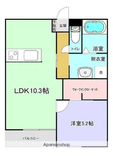 グランディール下町【3階】の間取り