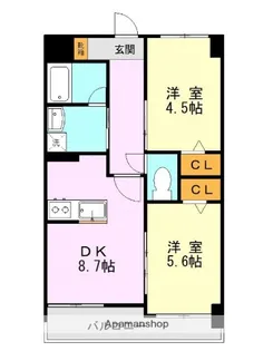 グレイスピア大津3【9階】の間取り