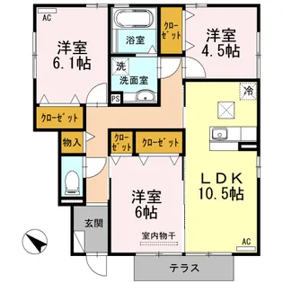 セントセシリア【1階】の間取り