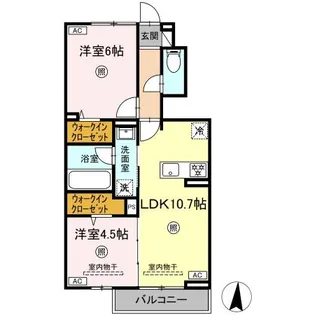 セゾンコート桜木【1階】の間取り