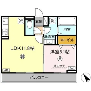 DーROOM N【2階】の間取り