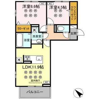 グランフォレ下南部【3階】の間取り