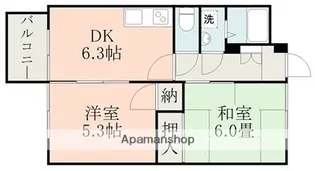 コーポネオB棟【2階】の間取り
