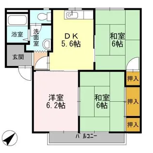 レーベンパレス B棟【1階】の間取り