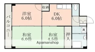 ラピス龍田【1階】の間取り