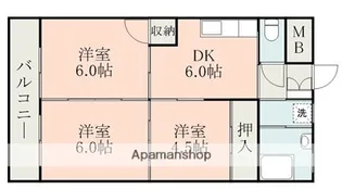 ラピス龍田【1階】の間取り