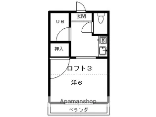 スカイハイツ大津【2階】の間取り