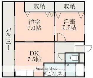 サンプレイス合志【3階】の間取り