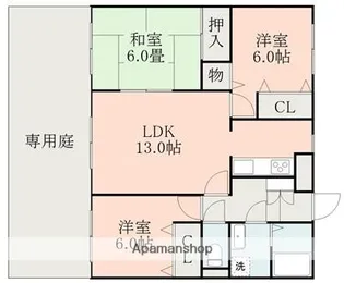 グリーンヒル西ノ上【1階】の間取り