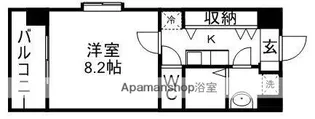 リバージュ県庁通り【5階】の間取り
