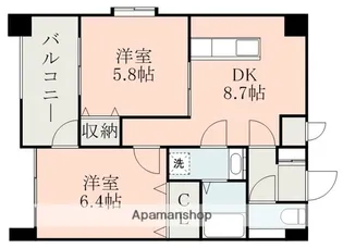 リバージュ県庁通り【10階】の間取り