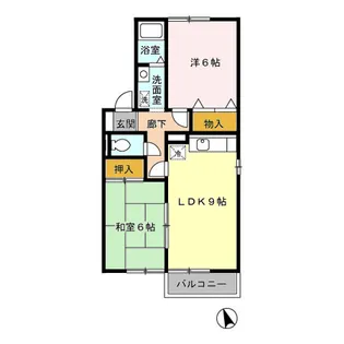 ラヴェルム B棟【2階】の間取り