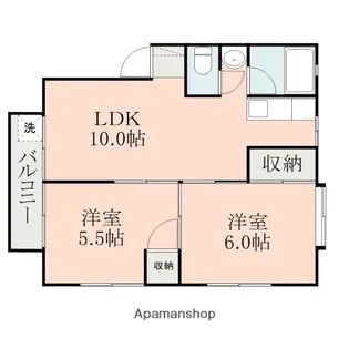 シャイン東原B【2階】の間取り