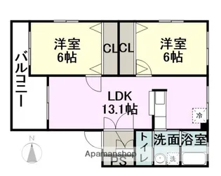 パストラルⅡ【101号室】の間取り