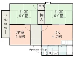 熊本県熊本市南区田迎2丁目【アパート】の間取り