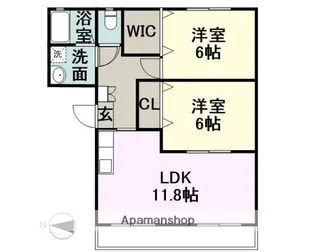 パストラルⅠ【2階】の間取り
