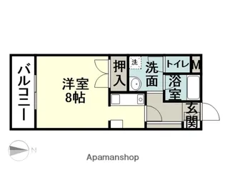 ユースハイムくまなん【2階】の間取り