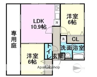 カトルカーサ【1階】の間取り