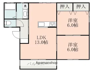 熊本県宇城市不知火町亀松【アパート】の間取り