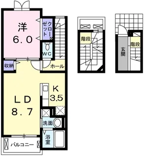 ピュアハイツ【3階】の間取り