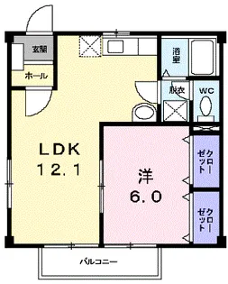 コーポフローラ【2階】の間取り