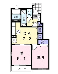 ネオルーラルハウス碇 A【1階】の間取り