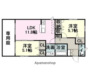 熊本県熊本市南区良町3丁目【アパート】の間取り