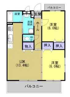 レジデンス八幡A【201号室】の間取り