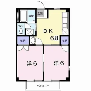 ニューシティ白山A【1階】の間取り