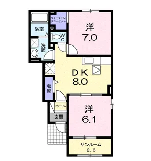 レガーロ壱番館【1階】の間取り