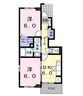エクレール城南一番館【1階】の間取り