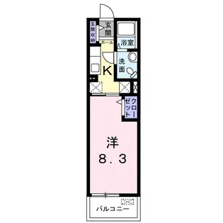 1Kの間取り画像