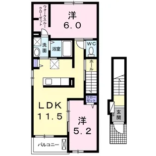 グラン・ジュテⅡ【2階】の間取り