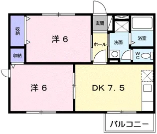 ポポラーレ力合【2階】の間取り