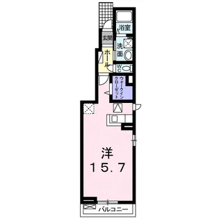 リバーサイド辺田見【1階】の間取り