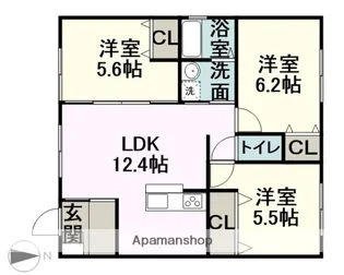熊本県熊本市東区下江津4丁目【一戸建】の間取り