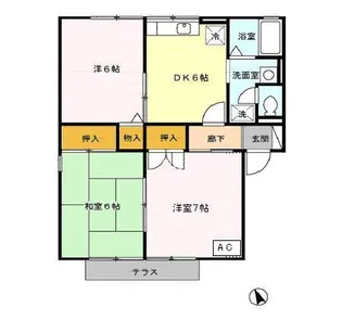 セジュールコート【1階】の間取り