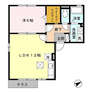 ウィルモア藤【1階】の間取り