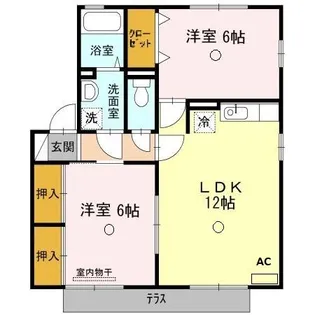 カメリアⅡ【1階】の間取り