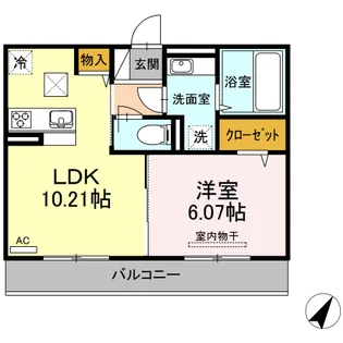 メゾンけやき通り【1階】の間取り
